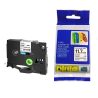 CINTA COMPATIBLE HSc-231 TUBO TERMOCONTRAIBLE FONDO BLANCO CON LETRAS NEGRAS DE 11.7MM X 1.5M