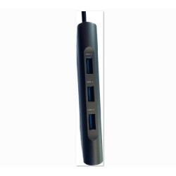 HT10P | ADAPTADOR PARA PC MAC - HUB MULTIFUNCION TIPO C DE 10 PUERTOS (HDMI/USB3 X3/TIPOC/SD/TF/RJ45/VGA/AUDIO
