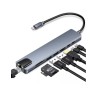 HT8P | ADAPTADOR PARA LAPTOP PC MAC - HUB MULTIFUNCION TIPO C DE 8 PUERTOS (PD/USB3 X2/HDMI/TIPOC/SD/TF/RJ45
