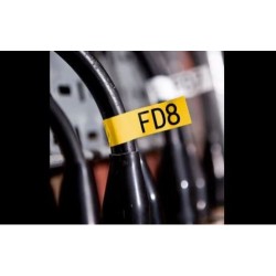 TZE-FX651 | CINTA BROTHER NEGRO SOBRE AMARILLO DE 24MM (1") ID FLEXIBLE
