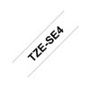 TZE-SE4 |CINTA BROTHER  DE SEGURIDAD FONDO BLANCO CON LETRAS NEGRAS  DE 18MM X 8M