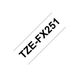 TZE-FX251 | CINTA BROTHER NEGRO SOBRE BLANCO DE 24MM (1") ID FLEXIBLE