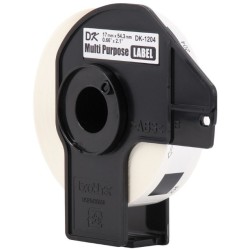 ETIQUETA BROTHER DK-1204 PRE CORTADA 400 ETIQUETAS FONDO BLANCO LETRAS NEGRAS 54MM X 17MM