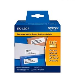 ETIQUETA BROTHER DK-1201 PRE CORTADAS 400 ETIQUETAS FONDO...