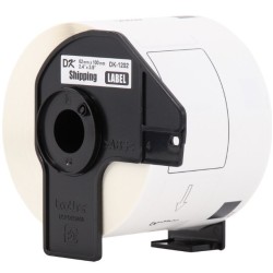ETIQUETA BROTHER DK-1202 PRE CORTADAS 300 ETIQUETAS FONDO BLANCO LETRAS NEGRAS 62MM X 100MM