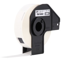 ETIQUETAS BROTHER DK-1203 PRE CORTADAS 300 ETIQUETAS FONDO BLANCO LETRAS NEGRAS 17MM X 87MM