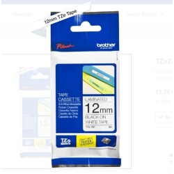 Cinta BROTHER TZE-231 12mm 8M NEGRO SOBRE BLANCO 1/2