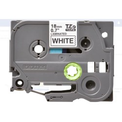 Cinta BROTHER TZE-241 18MM 8M NEGRO SOBRE BLANCO 3/4