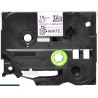 TZE-SE4 |CINTA BROTHER  DE SEGURIDAD FONDO BLANCO CON LETRAS NEGRAS  DE 18MM X 8M