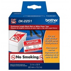 ETIQUETA BROTHER DK-2251 ROLLO CONTINUO FONDO BLANCO...