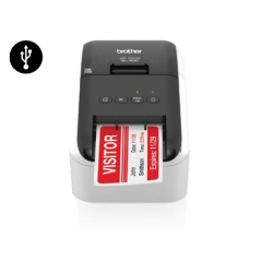 Impresora de Etiquetas Brother QL-800 Térmica Negro y Rojo