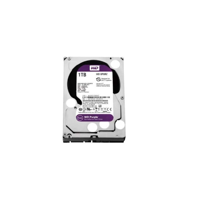 DISCO DURO WESTERN DIGITAL PURPLE WD 1TB SATA 3.5"  CCTV, DVR y NVR