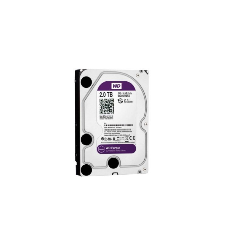 DISCO DURO WESTERN DIGITAL PURPLE 2TB SATA 3.5" CCTV y DVR
