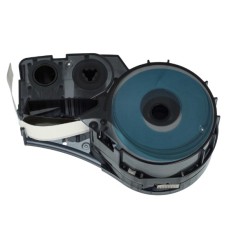 ETIQUETA DE VINILO M21-500-595-WT DE 12.7MM X 6.4M NEGRO SOBRE BLANCO