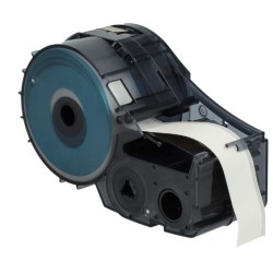 CINTA DE VINILO COMPATIBLE PT-M21-500-595-WT NEGRO SOBRE BLANCO 12.7MM X 6.4M