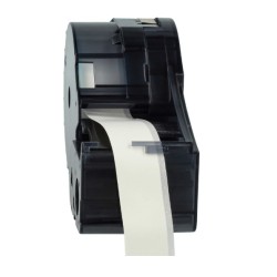 ETIQUETA DE VINILO M21-500-595-WT DE 12.7MM X 6.4M NEGRO SOBRE BLANCO