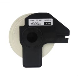 ETIQUETA COMPATIBLE DK-22214 CONTINUO FONDO BLANCO LETRA...