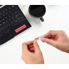 CINTA COMPATIBLE TZCS441 DE 18MM X 8M FONDO ROJO LETRAS NEGRAS