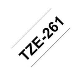 Cinta BROTHER TZE-261 36MM 8M NEGRO SOBRE BLANCO 1.5"
