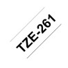 TZE-261 | CINTA LAMINADA PARA ROTULADOR BROTHER NEGRO SOBRE BLANCO 36MM (1.5")
