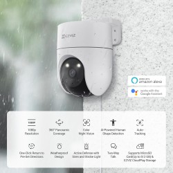 CAMARA H8C EZVIZ IP EXTERIOR 4MP 360 WIFI 2.4GHZ LENTE 4MM CS-H8C-R100-1J4WKFL - NG7 PERU