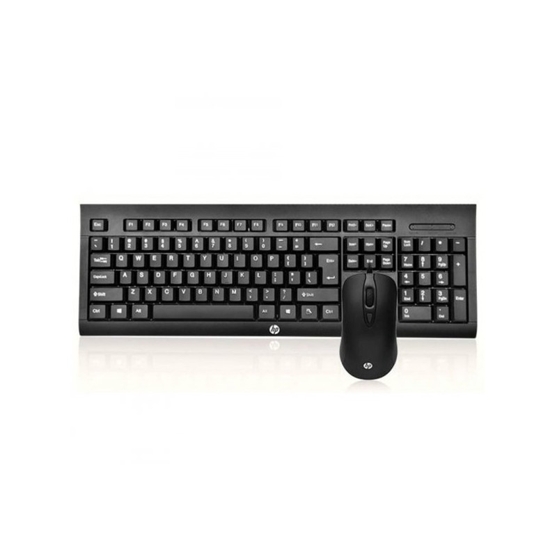 TECLADO HP KM100 Y MOUSE HP KM100 EN COMBO CABLE USB COLOR NEGRO Y ERGONOMICO