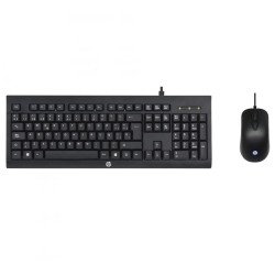 TECLADO HP KM100 Y MOUSE HP KM100 EN COMBO CABLE USB COLOR NEGRO Y ERGONOMICO