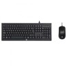 TECLADO HP KM100 Y MOUSE HP KM100 EN COMBO CABLE USB COLOR NEGRO Y ERGONOMICO