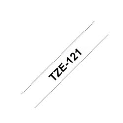 TZE-121 | CINTA BROTHER NEGRO SOBRE TRANSPARENTE 9MM (3/8")