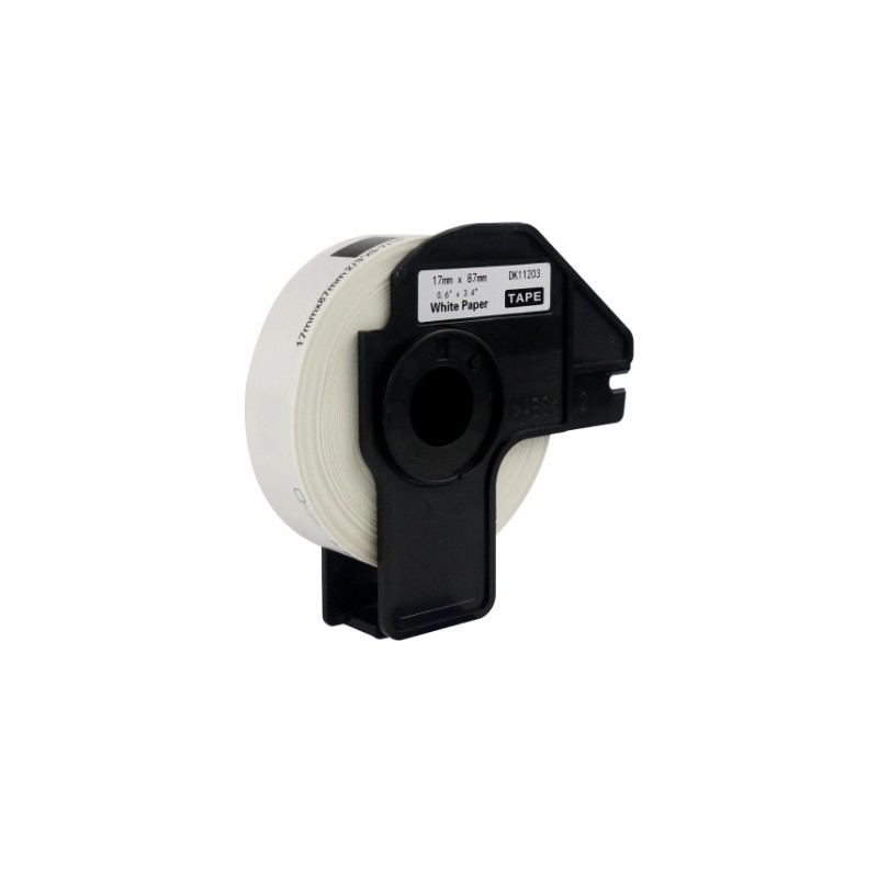 ETIQUETA COMPATIBLE DK-11203 PRECORTADA ADHESIVAS 17MM X 87MM 300 ETIQUETAS