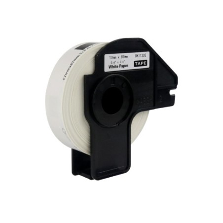 ETIQUETA COMPATIBLE DK-11203 PRECORTADA ADHESIVAS 17MM X 87MM 300 ETIQUETAS