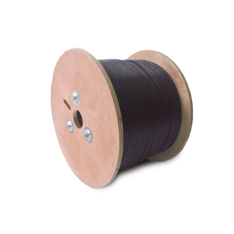 CABLE SOLIDO U UTP-PE CAT6 23AWG NEGRO OUTDOOR ROLLO 305 MTS SATRA 0202043010