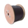CABLE SOLIDO U UTP-PE CAT6 23AWG NEGRO OUTDOOR ROLLO 305 MTS SATRA 0202043010
