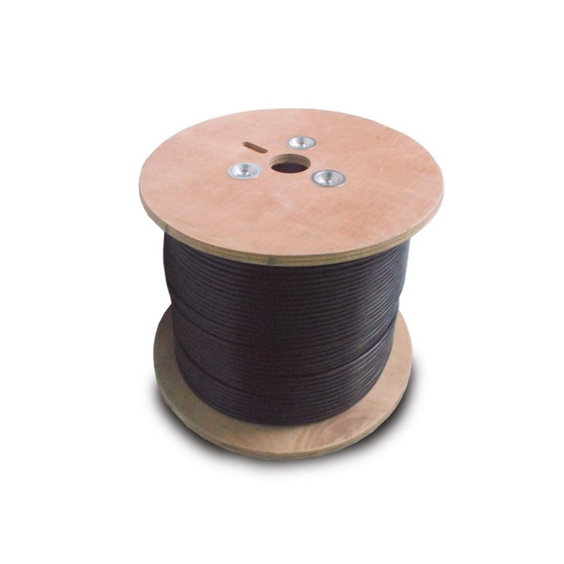 CABLE SOLIDO SATRA F-UTP/PE   4PX23AWG CAT6 NEGRO EXTERIOR ROLLO 305 MTS 0202053010