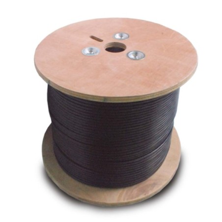 CABLE SOLIDO SATRA F-UTP/PE 4PX23AWG CAT6 NEGRO EXTERIOR ROLLO 305 MTS 0202053010