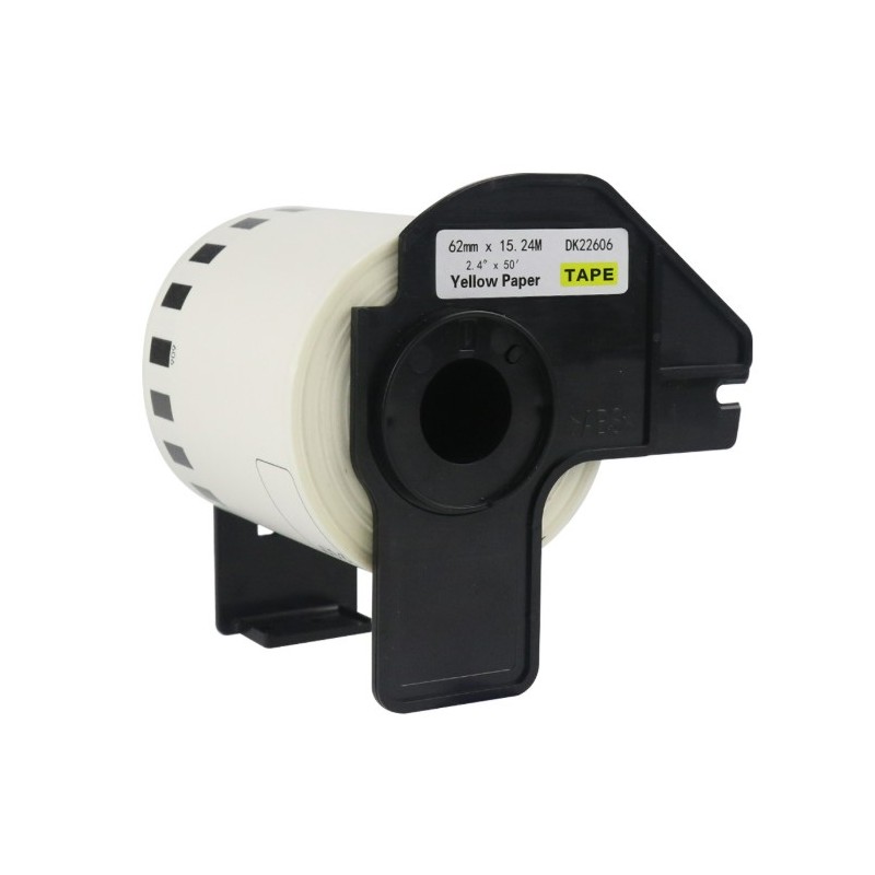 ROLLO DK22606 PARA ETIQUETADORA, ETIQUETAS COMPATIBLE AUTOADHESIVAS LAMINADAS CONTÍNUA 62MM X 15.24 M