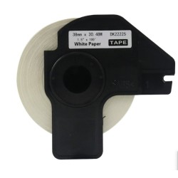 ETIQUETA 38MM DK22225 FONDO BLANCO CON LETRAS NEGRAS