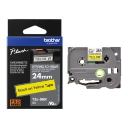 CINTA BROTHER TZES651 DE 24MM AMARILLO CON ADHESIVO...