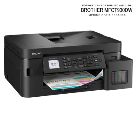 Impresora Multifuncional BROTHER MFC-T930DW A4 ADF DUPLEX WIFI USB