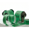 ETIQUETA COMPATIBLE DK-22205 ETIQUETA CONTINUA FONDO VERDE LETRA NEGRA 62MM X 30.40M