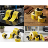 ETIQUETA COMPATIBLE DK-44605 ETIQUETAS CONTINUA FONDO AMARILLO LETRAS NEGRAS 62MM X 30.4M