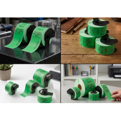 ETIQUETA COMPATIBLE DK-22205 ETIQUETA CONTINUA FONDO VERDE LETRA NEGRA 62MM X 30.40M
