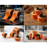 ETIQUETA COMPATIBLE DK-22205 ETIQUETAS CONTINUA FONDO NARANJA LETRA NEGRA 62MM X 30.40M