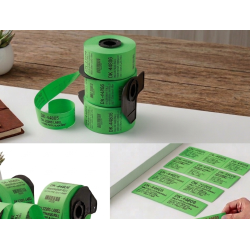 ETIQUETA COMPATIBLE DK-22205 ETIQUETA CONTINUA FONDO VERDE LETRA NEGRA 62MM X 30.40M