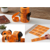 ETIQUETA COMPATIBLE DK-22205 ETIQUETAS CONTINUA FONDO NARANJA LETRA NEGRA 62MM X 30.40M