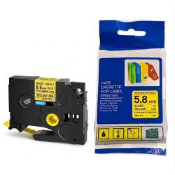 ETIQUETA TERMOCONTRAIBLE AMARILLO HSC611 DE 5.8MM PARA ROTULADORA