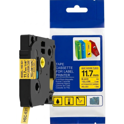 ETIQUETA TERMOCONTRAIBLE AMARILLO HSC631 DE 11.7MM PARA ROTULADORA