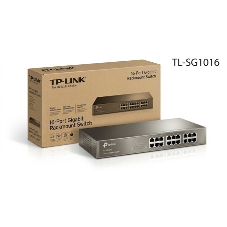 TL-SG1016 SWITCH TP-LINK 16PORT 10/100/1000 GIBABIT RACKEABLE
