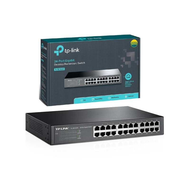 TL-SG1024D SWITCH DE 24 PUERTOS GIGABIT PARA ESCRITORIO MONTAJE EN RACK