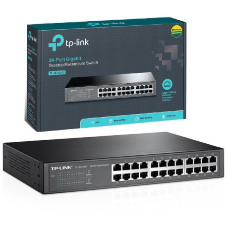 TL-SG1024D SWITCH DE 24 PUERTOS GIGABIT PARA ESCRITORIO MONTAJE EN RACK